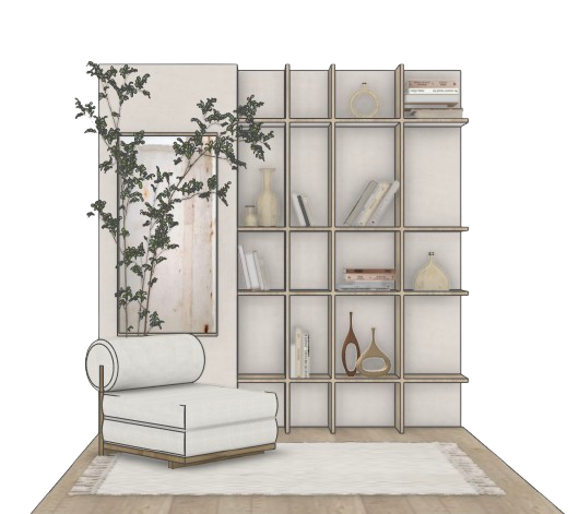 Japandi Reading Corner